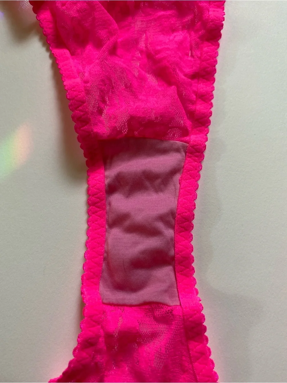 SKIMS Embroidered Tulle Tie Bralette Thong Set Punch M